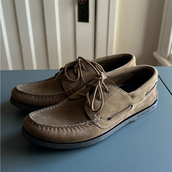 Limited Olive Suede Sperry Top Siders - Picture 5 of 7